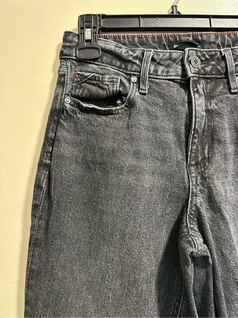 Maurices/Edgely Black Straight Leg High Rise Sparkly Jeans